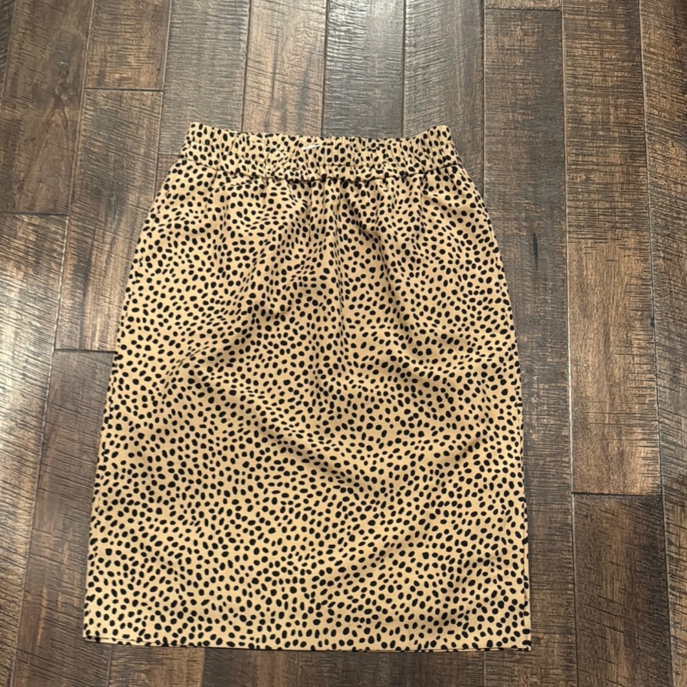 J. Crew Tan and Black Pencil Skirt